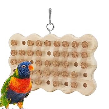 Amazon | 鳥コルク木のおもちゃ、オウムのコルクを噛む